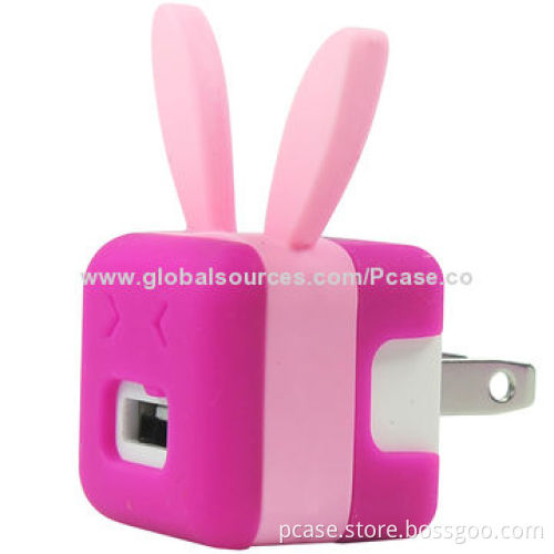 Silicone Cover for USB Power Adapter, Suitable for iPhone and iPad, with Different Ear Bands